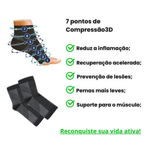 Meia de compressão anti-fadiga VivaCompress preta