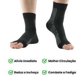 Meia de compressão anti-fadiga VivaCompress preta