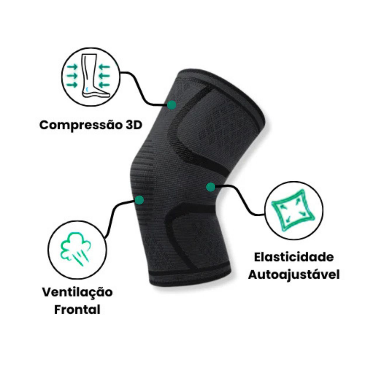 Joelheira de compressão 3D - VivaPress