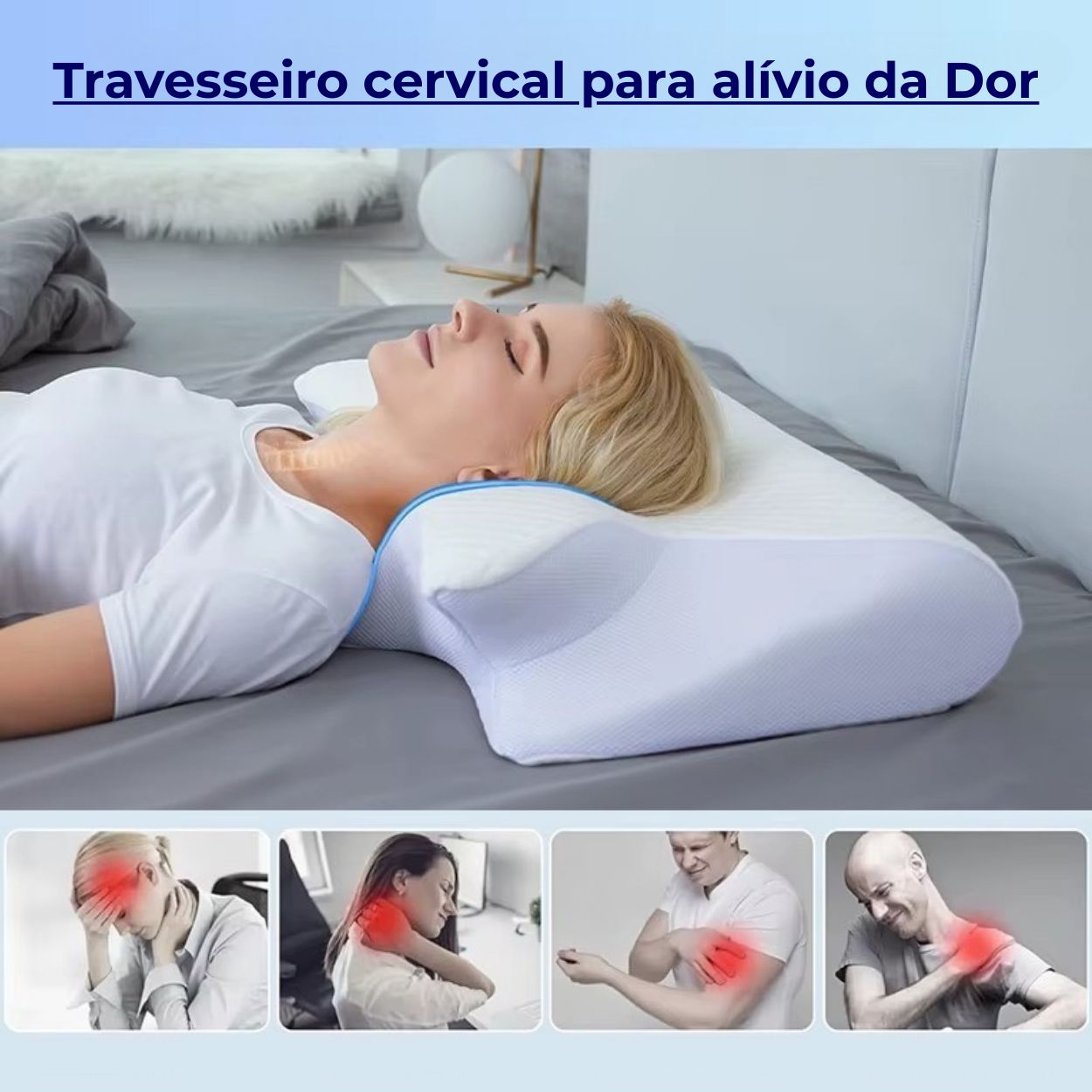 Travesseiro Ortopédico Cervical - Longaviva