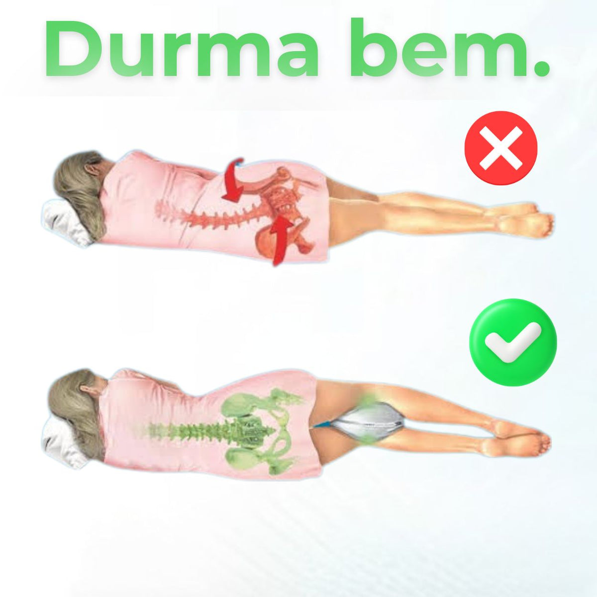 Travesseiro Ortopédica para Pernas - Longaviva