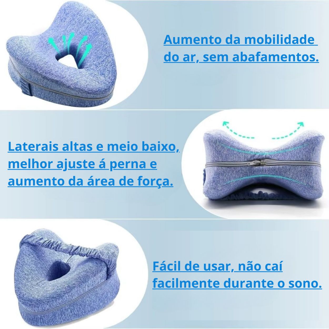 Travesseiro Ortopédica para Pernas - Longaviva